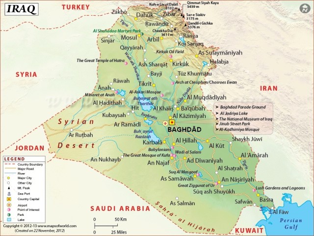 Map of Iraq