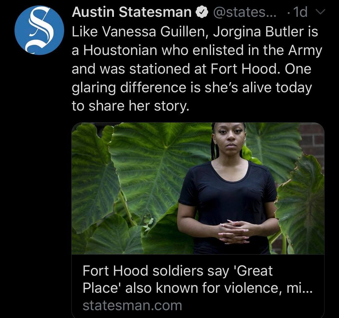 Statesman Tweet Fort Hood